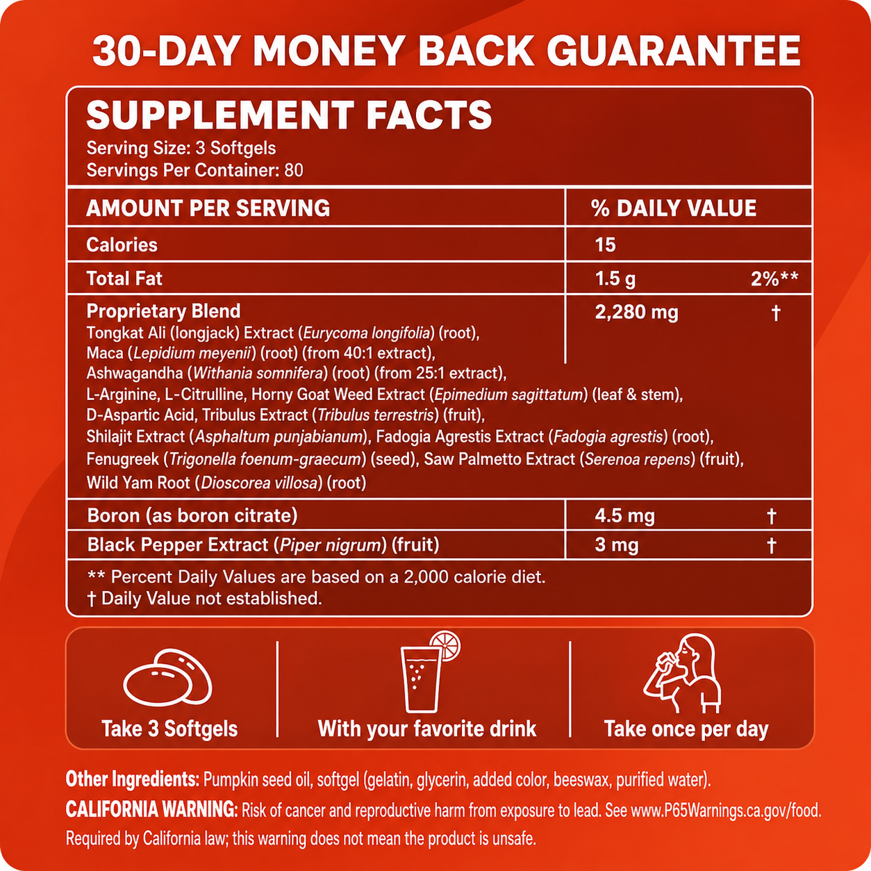 Boostiva Testosterone+ Advanced Softgels